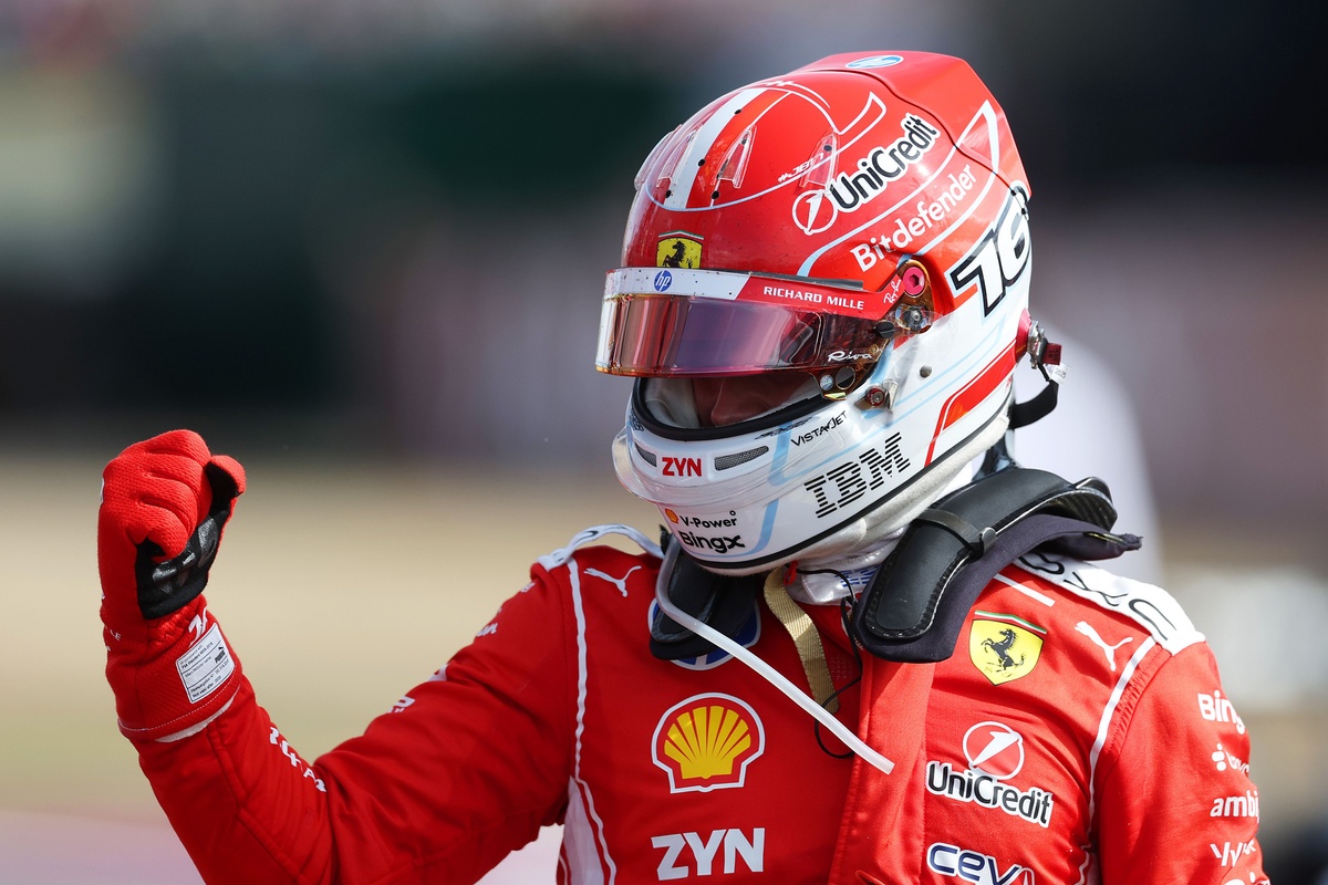 F1 British GP: Charles Leclerc wins as Kimi Antonelli hits trouble