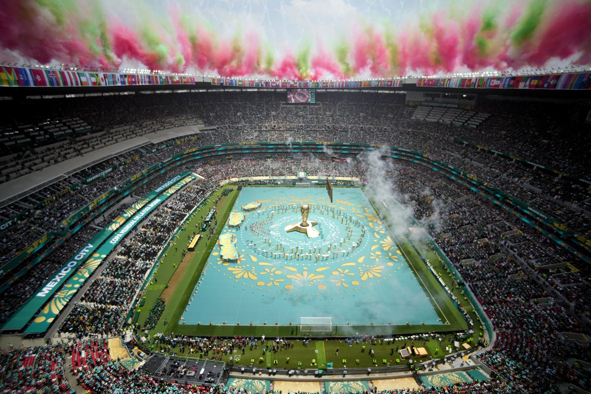 England enter the Azteca cathedral – football’s greatest stadium