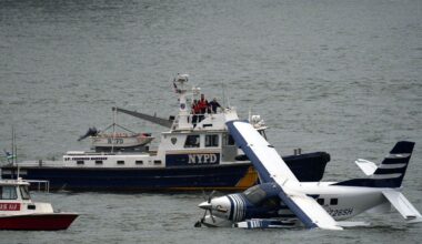 Video shows seaplane after hard landing in New York City's East River