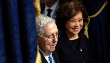 McConnell's wife, Elaine Chao, remained in China during his hospitalization