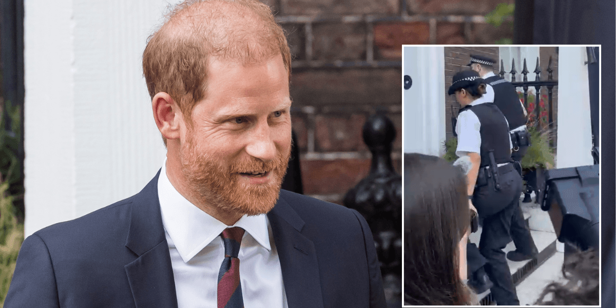 Confusion at Prince Harry event as police officers arrive amid bitter security feud