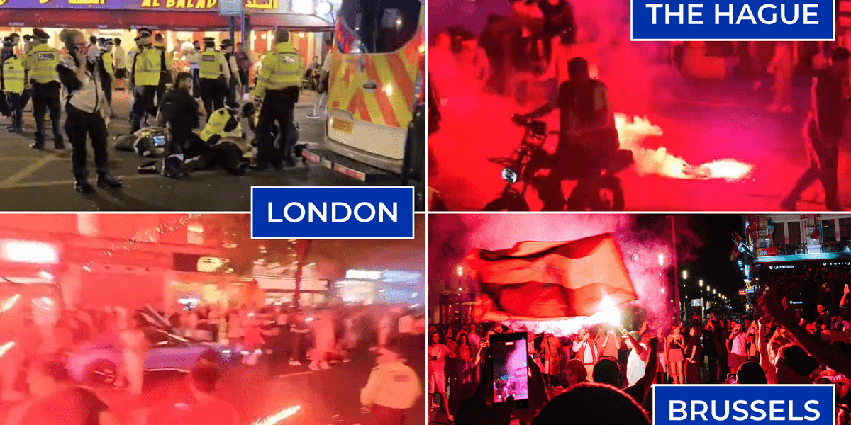 London and Europe shaken as football fans riot after Morocco's World Cup exit