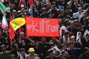 Revenge rhetoric dominates Khamenei funeral despite US talks push