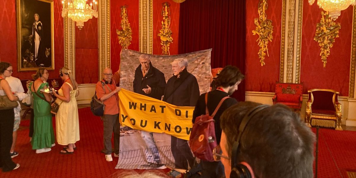 Buckingham Palace suffers blow as anti-monarchy campaigners stage protest inside Throne Room