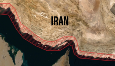 A map released by US Central Command highlights a broad stretch of Iran’s southern coastline along the Persian Gulf and Gulf of Oman, hinting at the general range of ongoing US strikes.