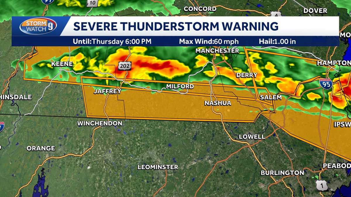 New Hampshire weather: New severe thunderstorm warnings