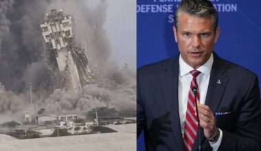 Pete Hegseth: US war secy Pete Hegseth shares photo of Chabahar port tower collapsing amid strikes in Iran