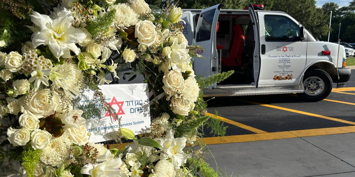 Ambulance going to Israel dedicated for Sarah Milgrim, Yaron Lischinsky