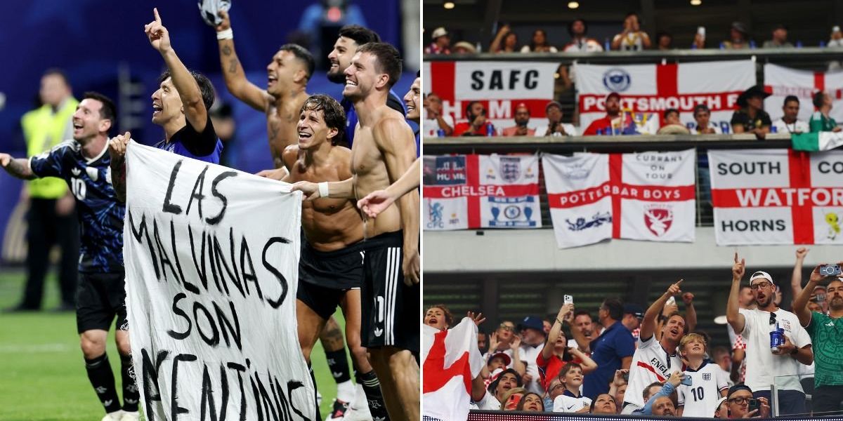 Fifa silent on Argentina's Falklands banner yet England fan's Barrow flag censored