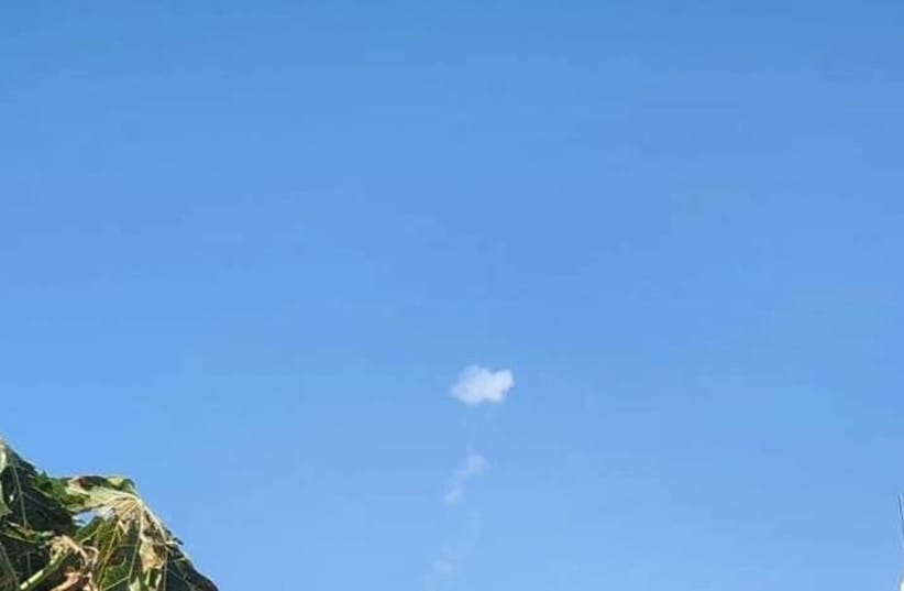 IAF Iron Dome missile intercepts fragment from Iranian ballistic missile fired towards Jordan, July 19, 2026.