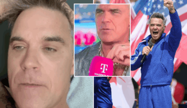 Robbie Williams breaks silence as fans left concerned by 'white object' blunder during live TV interview