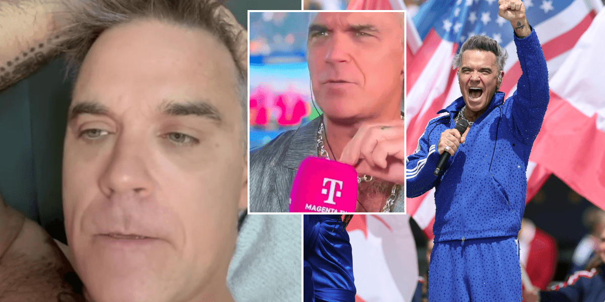 Robbie Williams breaks silence as fans left concerned by 'white object' blunder during live TV interview