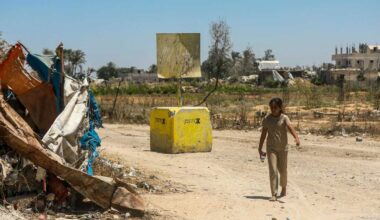 Israel is building a miles-long earthen barrier dividing Gaza