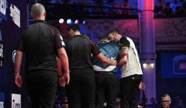 Cameron Menzies: Darting star forced off stage after being taken ill while playing