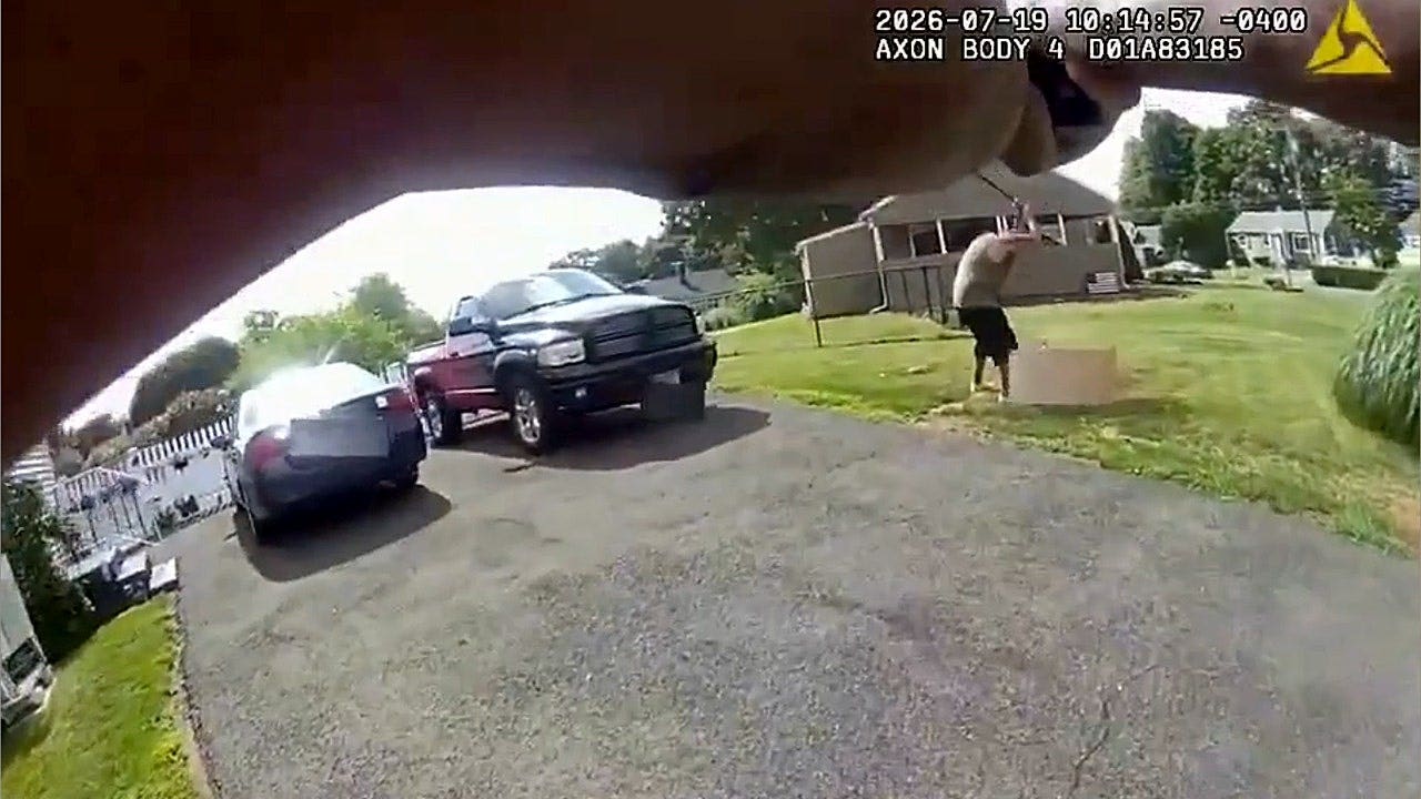 Meriden police body cam shows officer shoot man during bat attack