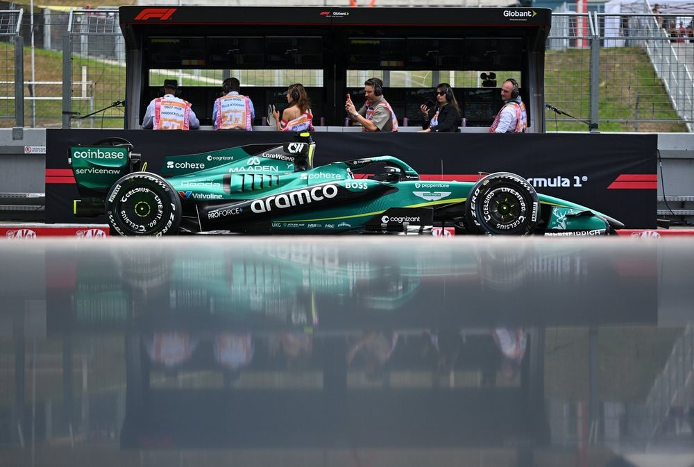 Fernando Alonso had his first taste of the updated Aston Martin in FP1