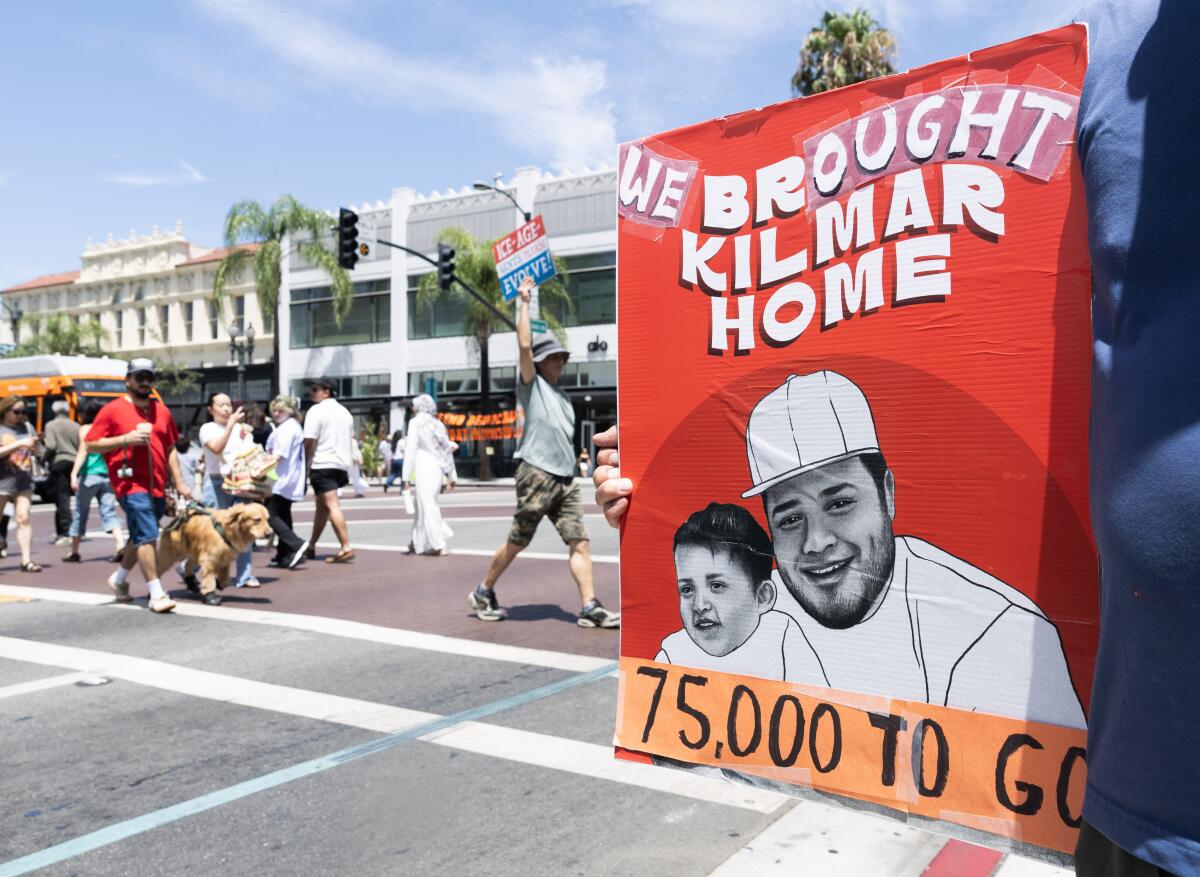 Protesters in Pasadena. 