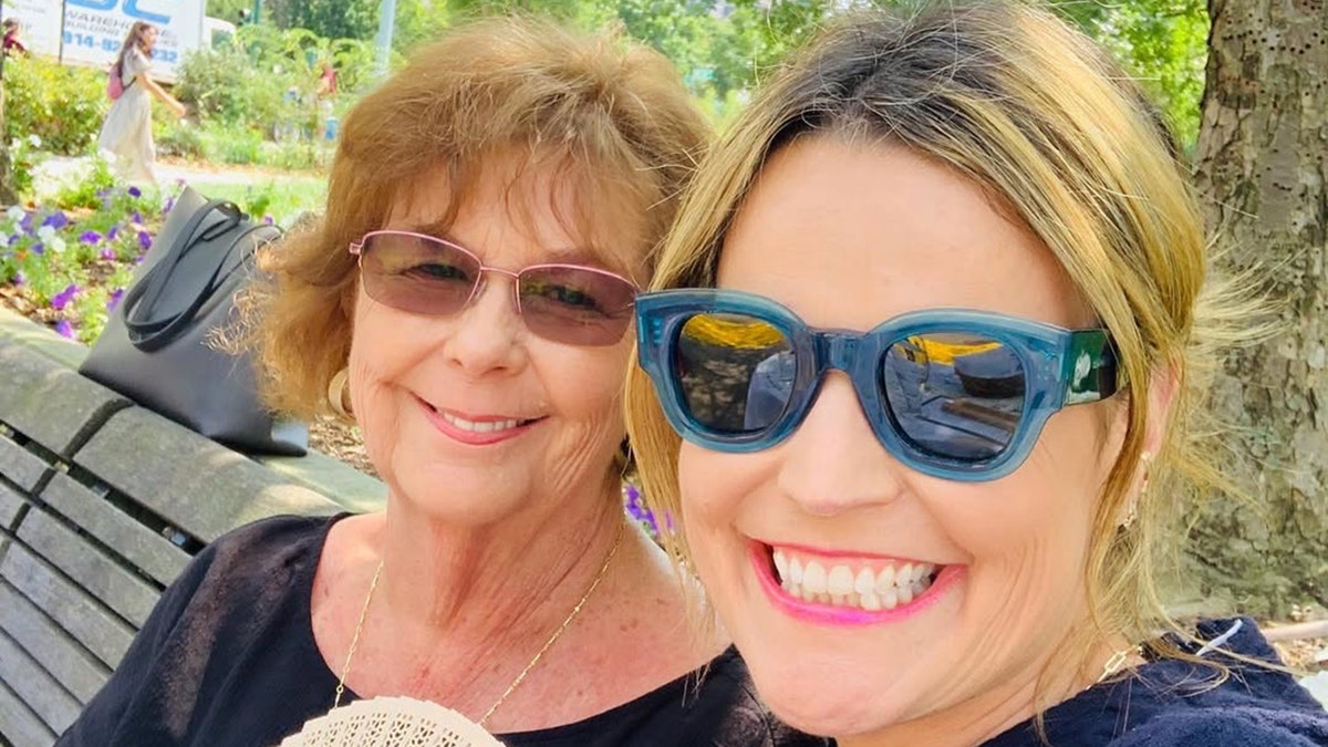 Nancy Guthrie and Savannah Guthrie posing together for a photo.