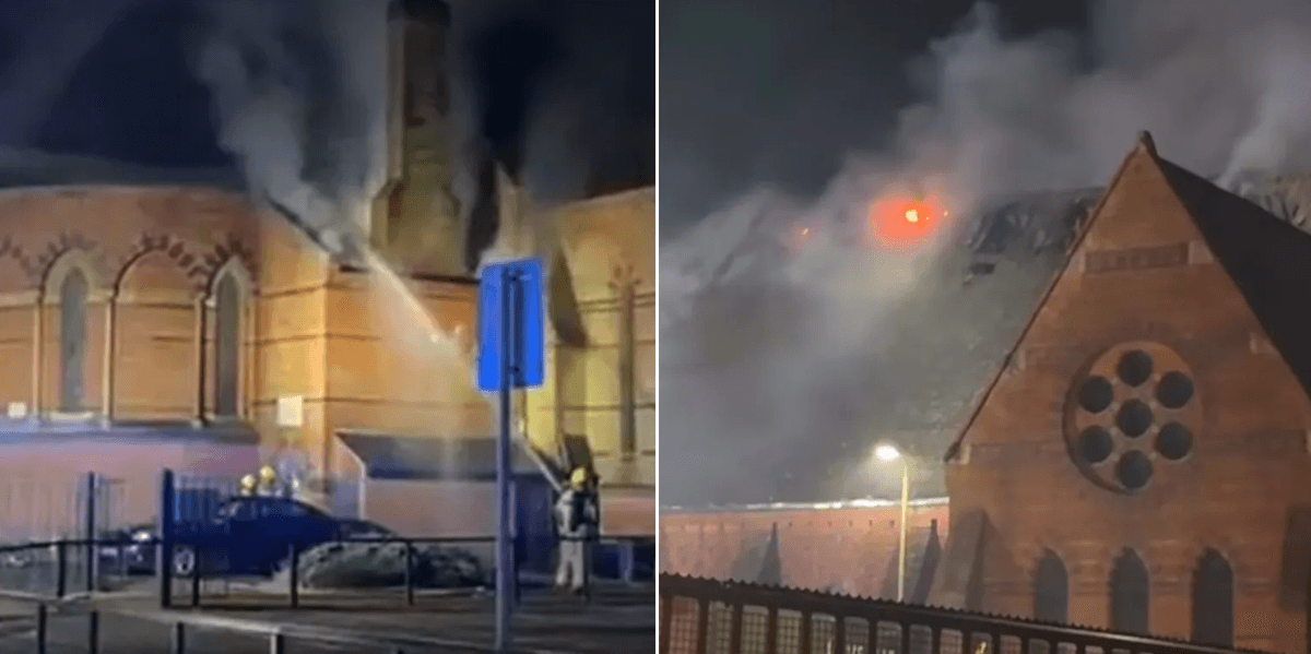 Leicester church fire: Blaze breaks out at historic Jarrom Street church as smoke blankets city and firefighters scramble to scene