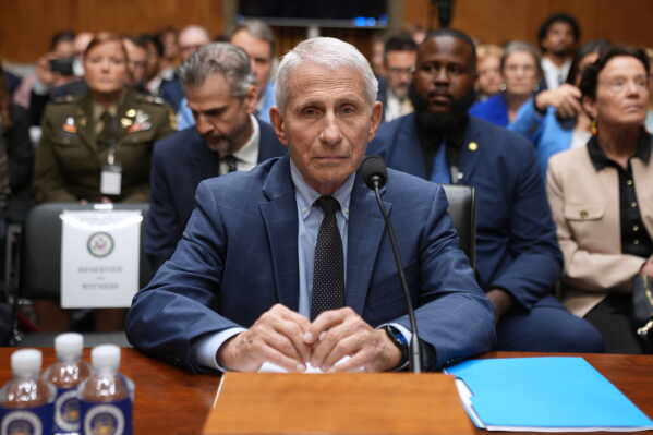 Dr. Anthony Fauci appears before the Senate Homeland Security and Governmental Affairs Committee at the Capitol, Wednesday, July 29, 2026, in Washington. (AP Photo/Allison Robbert)