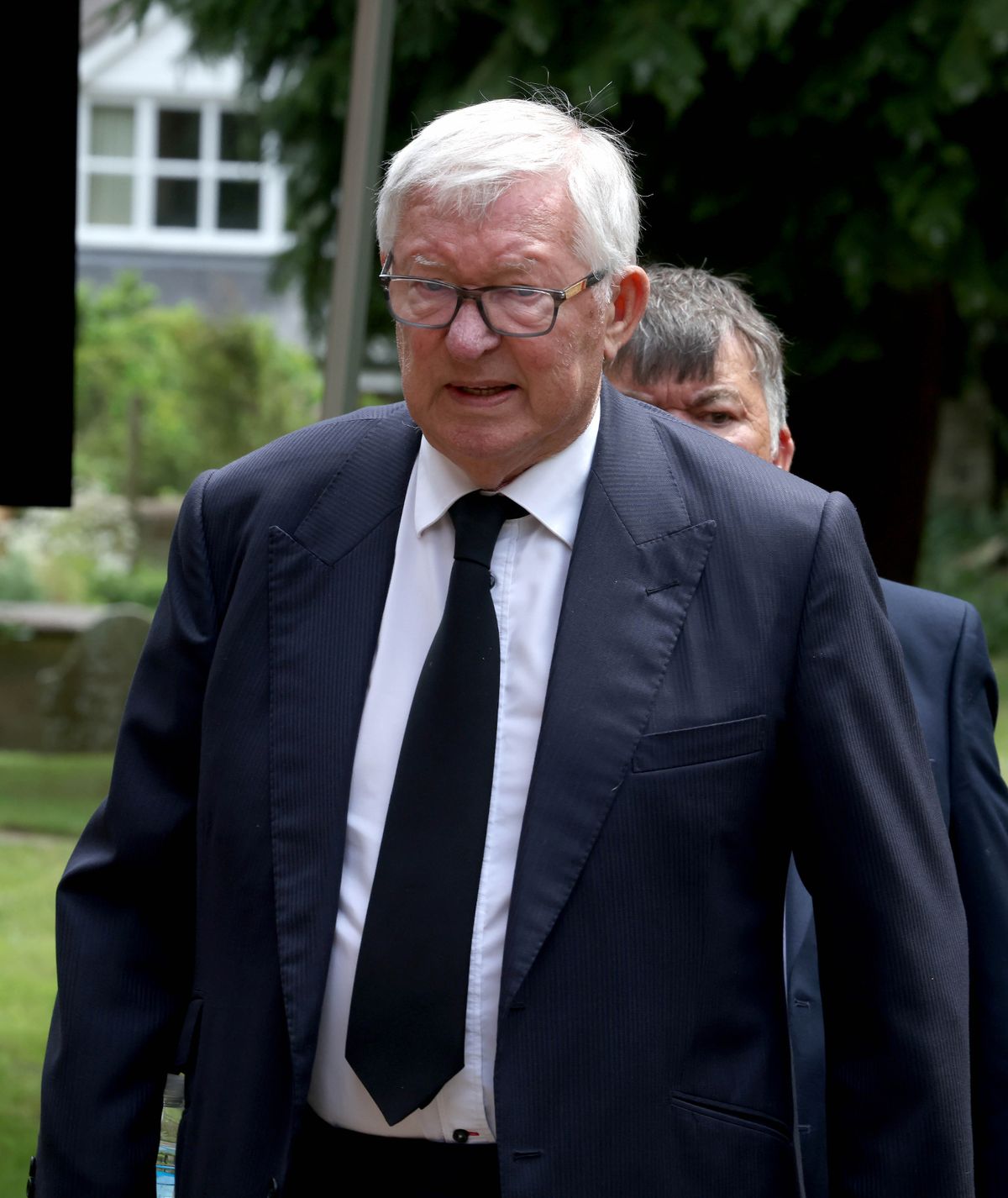 Sir Alex Ferguson arrives for the funeral