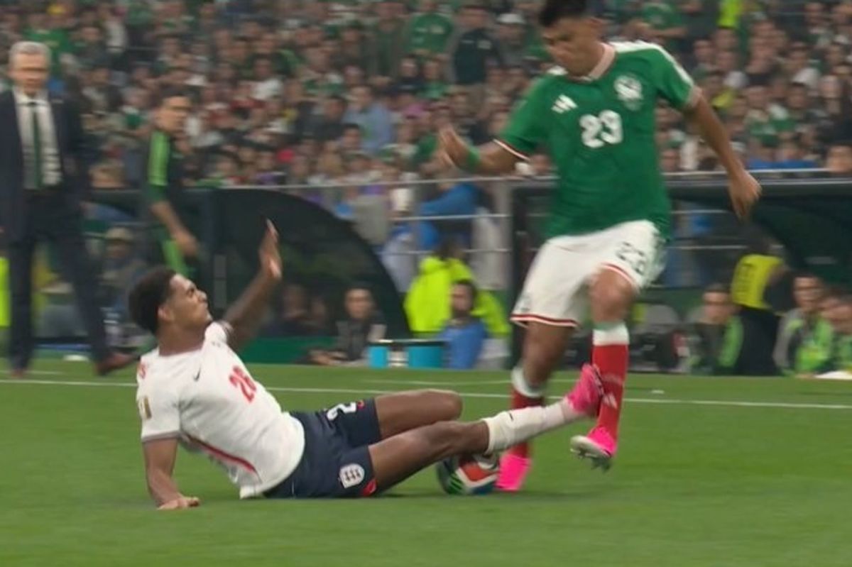 Jarrell Quansah was sent off for England against Mexico