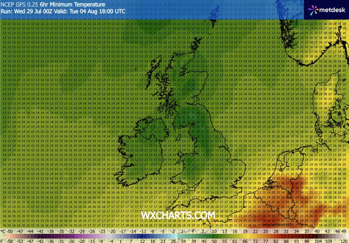 UK weather map