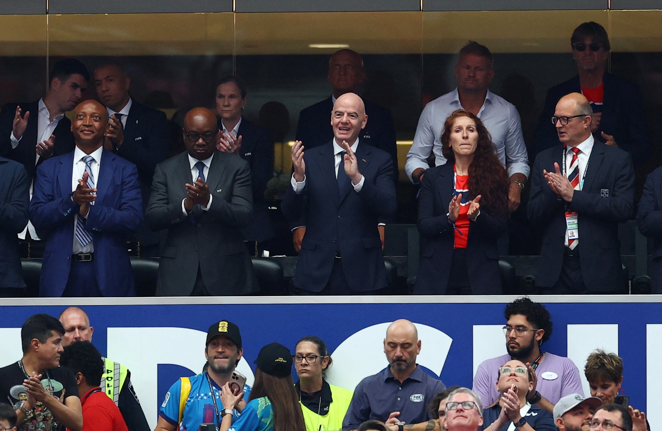 Norway’s football chief Lise Klaveness (second right) has been a firm critic of Infantino