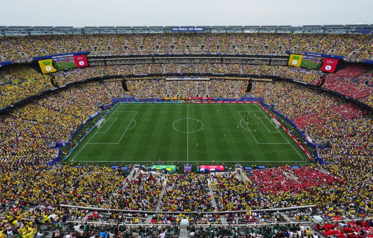 Soccer Football - FIFA World Cup 2026 - Round of 16 - Brazil v Norway - New York New Jersey Stadium, East Rutherford, New Jersey, U.S. - July 5, 2026 General view of the action during the match REUTERS/Omar Aziz