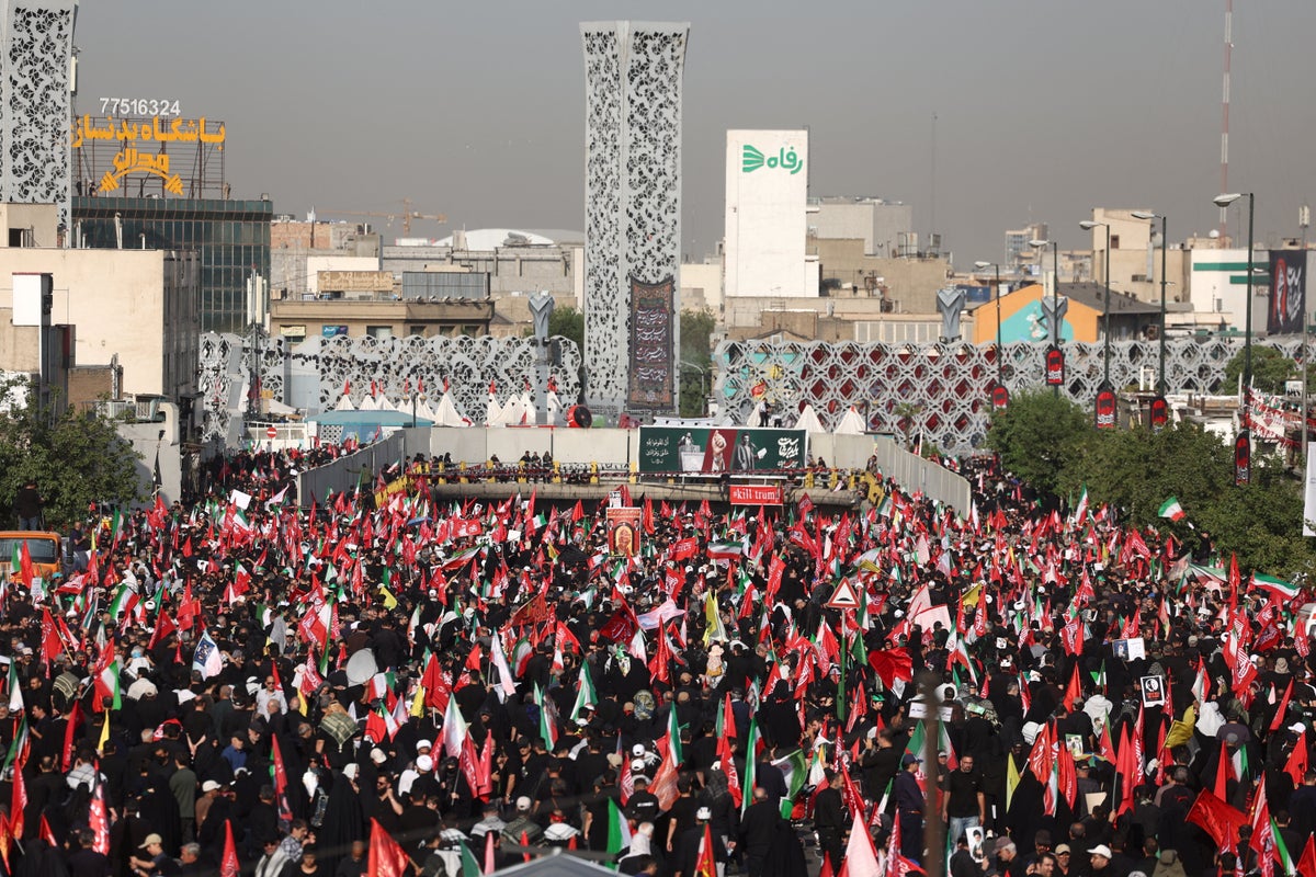 Iran-US war latest: Khamenei’s funeral procession begins in Tehran as mourners issue threats against Trump