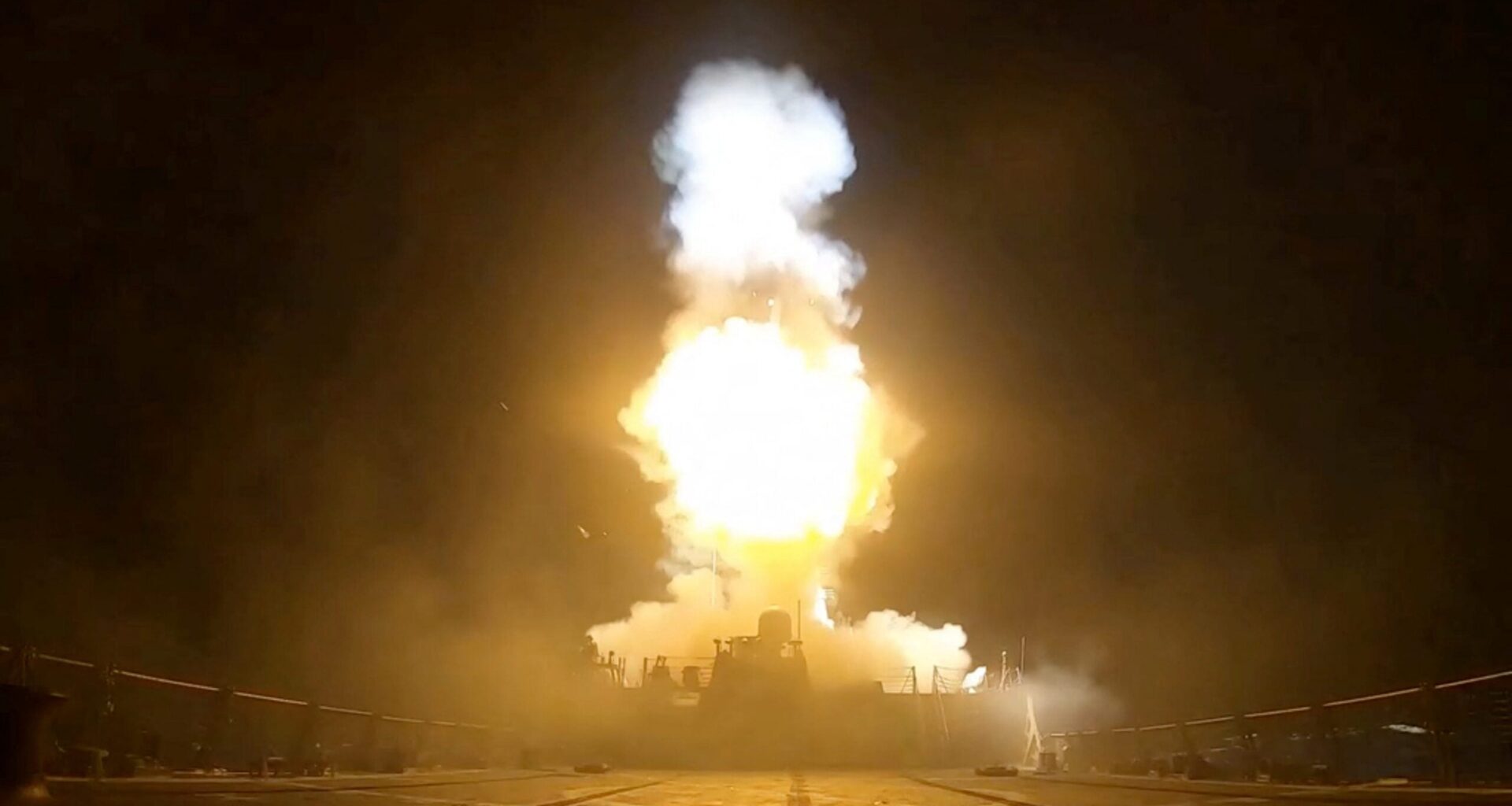 Explosions at an unknown location, following what U.S. Central Command (CENTCOM) said were strikes on Iranian military targets