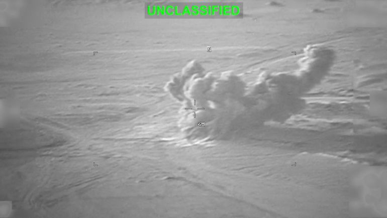 Smoke rises from an explosion at an unknown location, during what U.S. Central Command (CENTCOM) says are strikes on Iran, in this still image taken from a handout video released on July 19, 2026. U.S. Central Command/Handout via REUTERS THIS IMAGE HAS BEEN SUPPLIED BY A THIRD PARTY. MANDATORY CREDIT. OVERLAY AND MASKING AT SOURCE. VERIFICATION: Location and date could not be verified. No earlier version of the video found posted online before July 19.