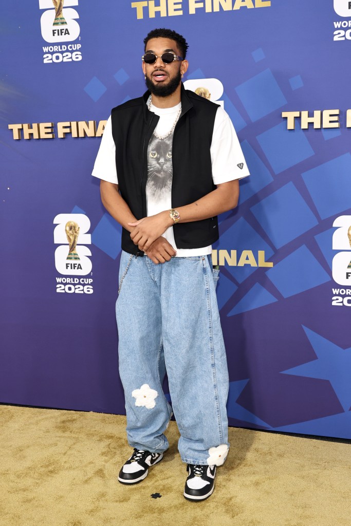 Karl-Anthony Towns attends the 2026 World Cup Final