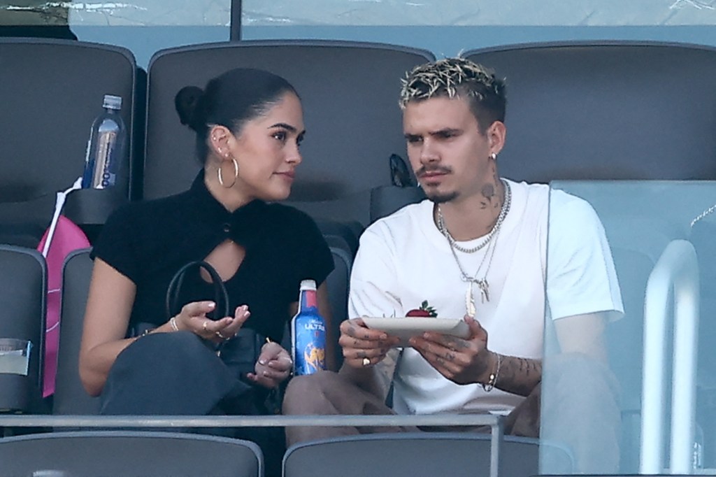 Kim Turnbull and Romeo Beckham attend the 2026 World Cup Final