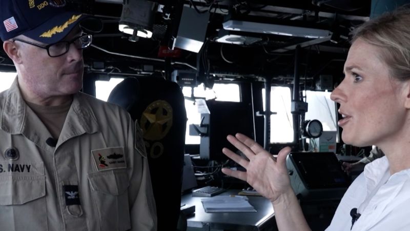 Onboard the closest Navy ship to Iran