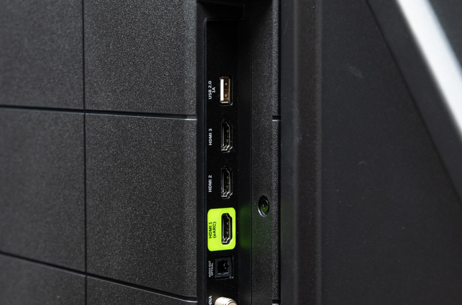 The connections panel on the Vizio Mini LED Quantum TV.