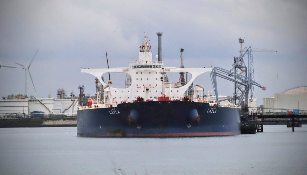 The oil tanker Layla is seen in Rotterdam, the Netherlands, in October 2020. Photo: Peter Heiden via Reuters