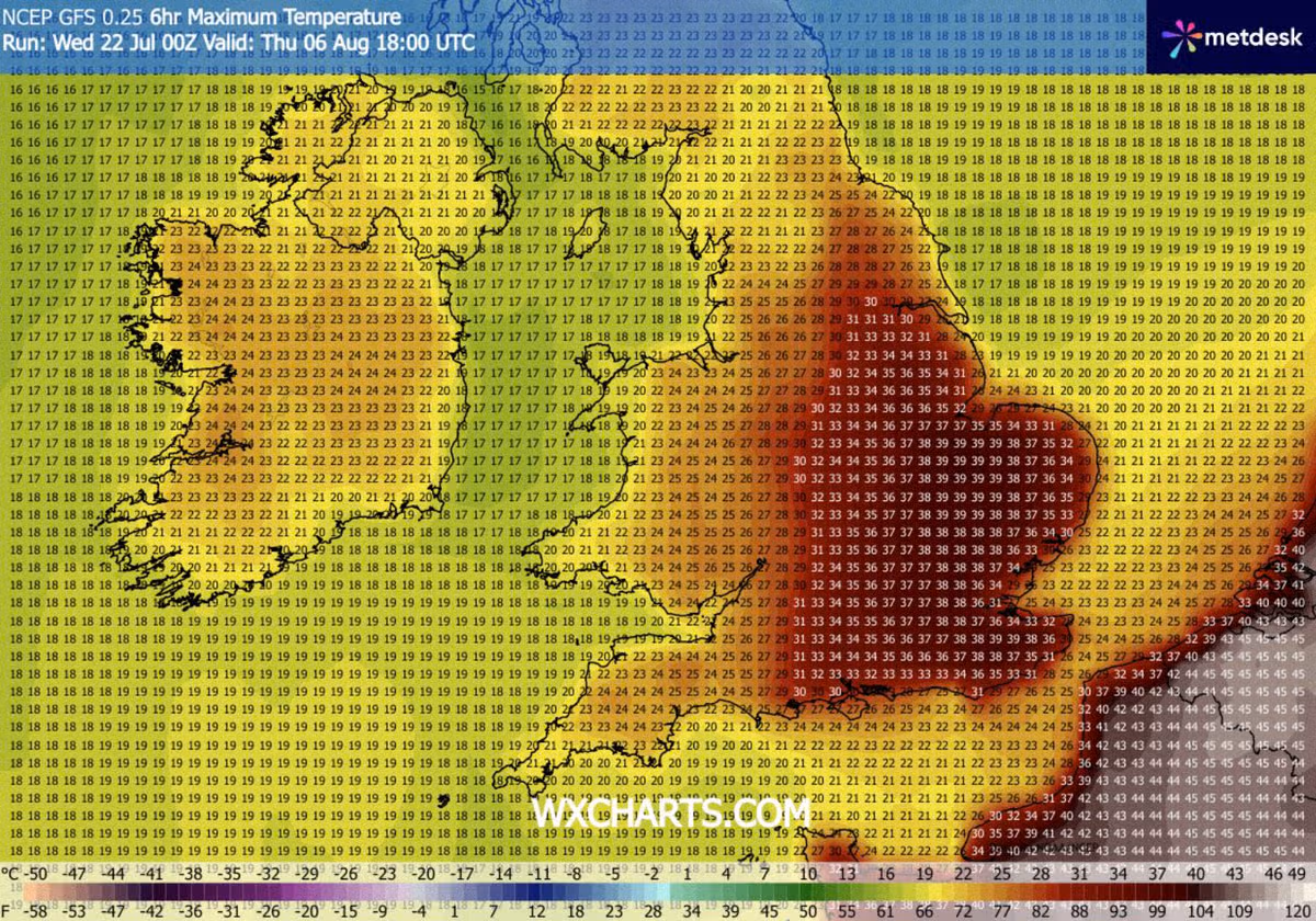 UK weather map