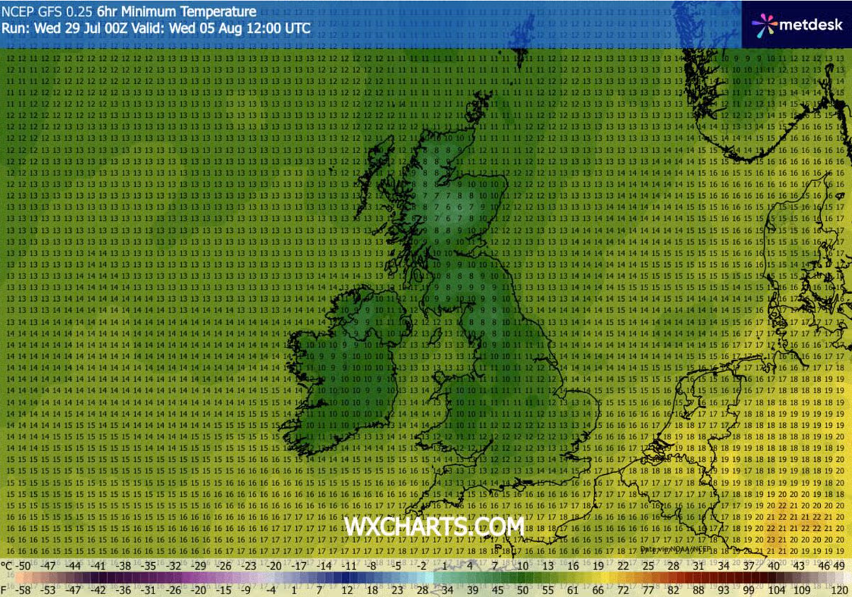 UK weather map
