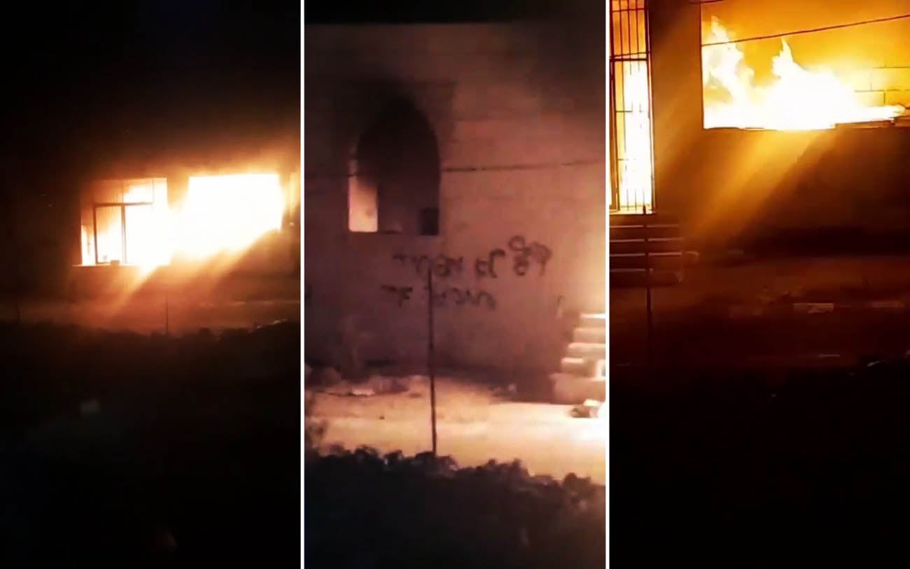 Settlers torch two mosques, scrawl ‘revenge’ graffiti in overnight West Bank rampages