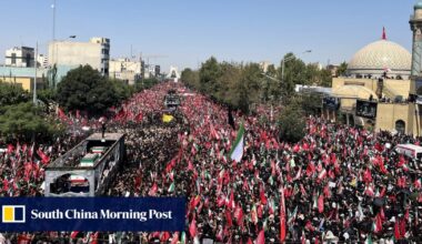 Crowds fill Tehran as funeral procession begins for Iran’s slain supreme leader Khamenei
