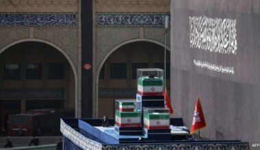Iran Supremem leader burial At Ali Khamenei's Funeral, Hezbollah And Hamas Members Meet Iran's Araghchi