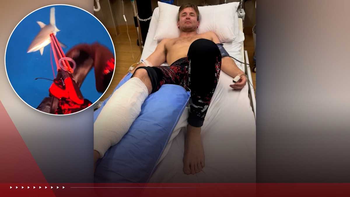 Man captures dramatic moment when shark attacked him