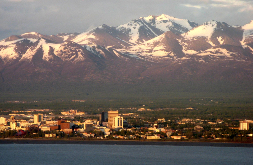 An aerial view of Anchorage, Alaska.