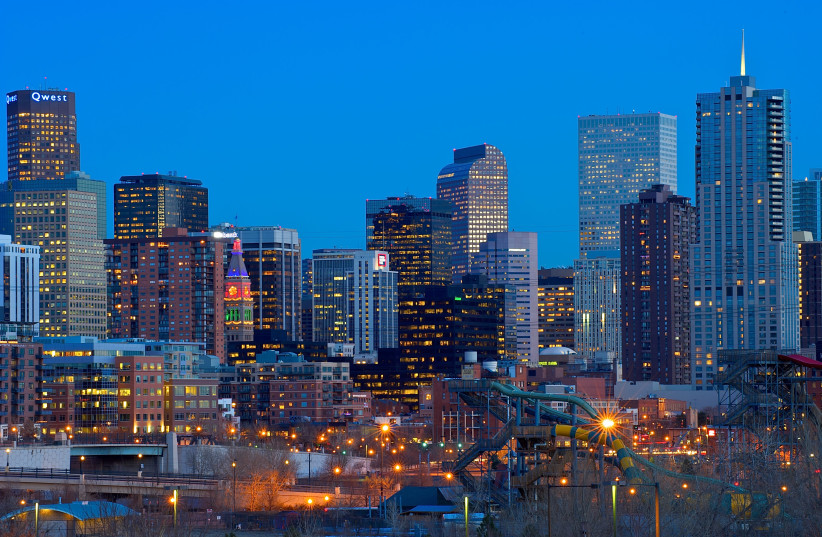Denver Skyline at Sunset, Denver, Colorado