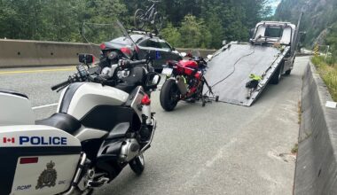 B.C. police impound motorcycle after ‘egregious speed’ on Sea to Sky Highway - CTV News