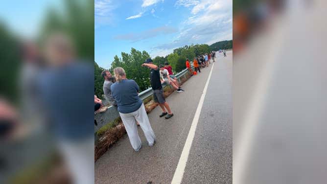 People evacuated from campgrounds around the Black River in Lesterville, MO.