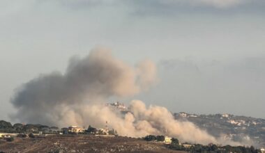 A photograph taken from the southern Lebanese city of Nabatieh shows smoke rising from the site of a controlled Israeli explosion in the village of Kfartibnit on July 17, 2026. Israel's defence minister told his US counterpart on July 16 that Israel is determined to keep its forces in "security zones" it has carved out inside Lebanon, Syria and the Gaza Strip. Lebanon and Israel, which have no formal relations, are engaged in talks to end hostilities after militant group Hezbollah drew Lebanon into the broader Middle East war by attacking Israel in March.
