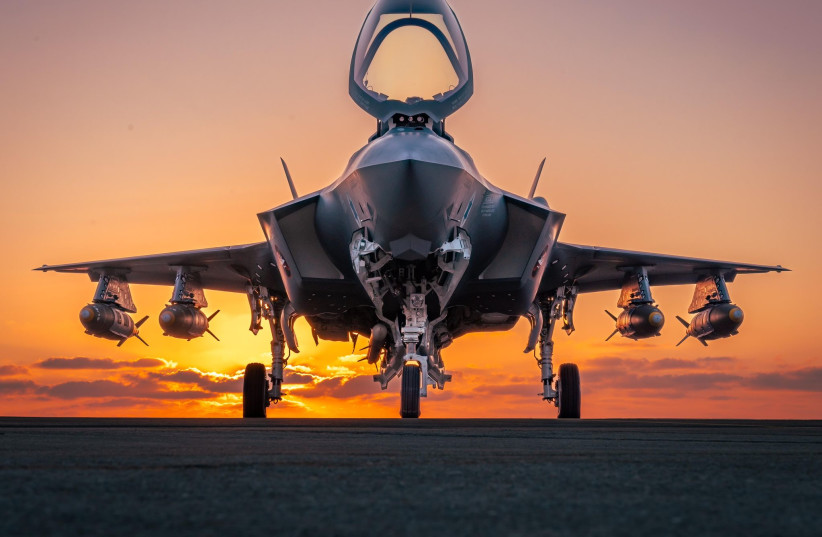 Israeli Air Force F-35s seen arriving to an Israeli base, on March 15, 2025