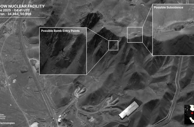 Satellite imagery from Iran’s Fordow nuclear facility June 22, 2025.
